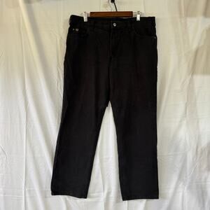 Men's Army Black Noble Work Pants Size 36X28 Gorpcore Utility Pre-Shrunk